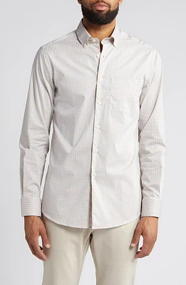 Scott Barber Performance Plaid Button-Down Shirt Sun at Nordstrom,