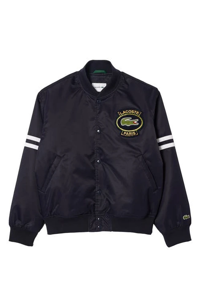 Lacoste Water Repellent Insulated Bomber Jacket at Nordstrom,