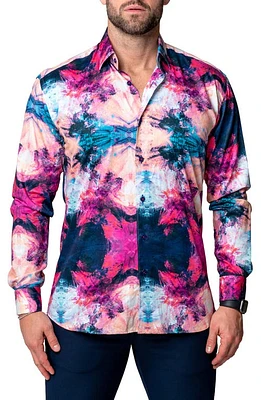 Maceoo Fibonacci Tranquil Regular Fit Button-Up Shirt Pink at Nordstrom,