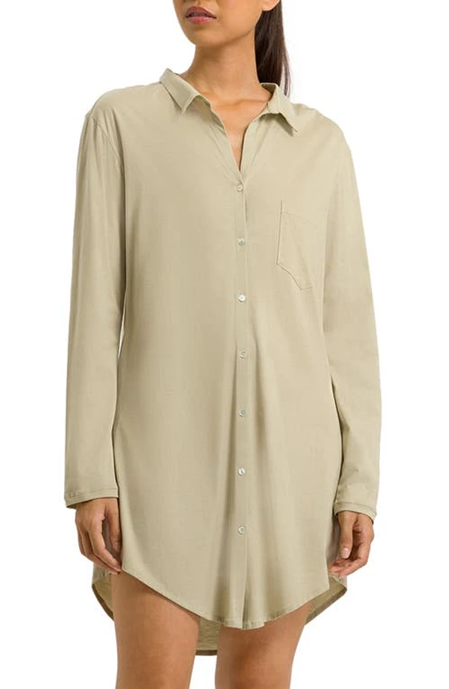 Hanro 'Deluxe Boyfriend' Jersey Sleep Shirt at Nordstrom,