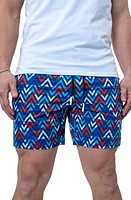 Maceoo Swim Lion Patriot Trunks Blue Multi at Nordstrom,