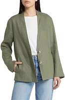 XÍRENA Layla Linen Jacket Mossy at Nordstrom,