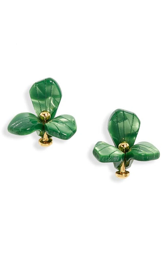 Lele Sadoughi Trillium Stud Earrings in Leaf Green at Nordstrom