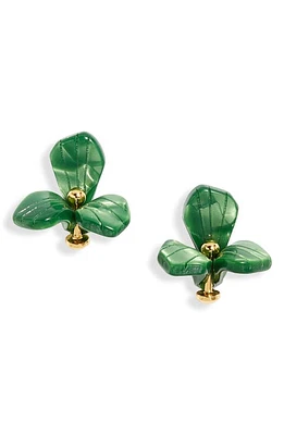 Lele Sadoughi Trillium Stud Earrings in Leaf Green at Nordstrom