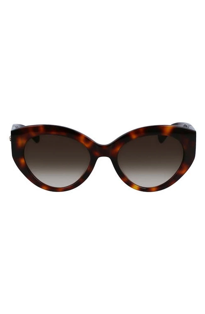 Longchamp Roseau 54mm Gradient Cat Eye Sunglasses in Havana at Nordstrom