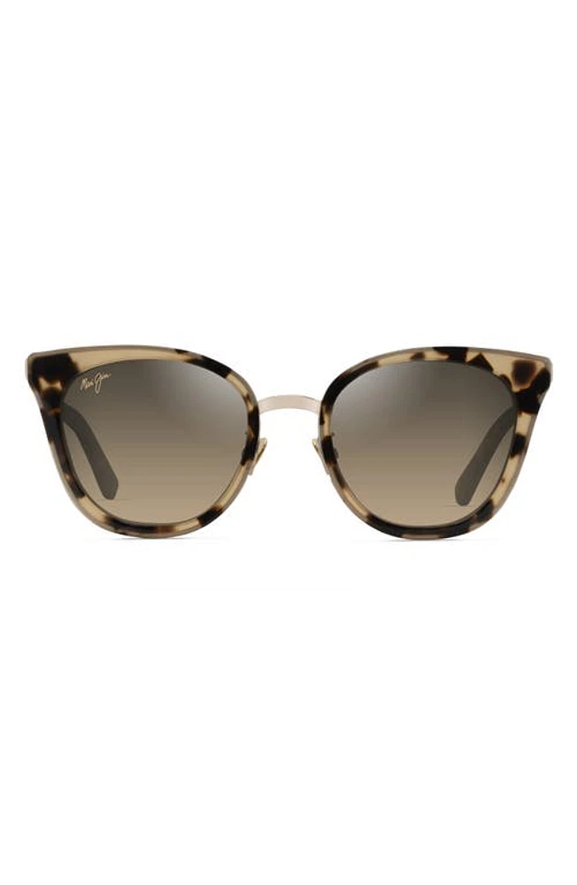 Maui Jim Wood Rose 50mm Polarized Cat Eye Sunglasses in Tokyo Tortoise With Gold at Nordstrom