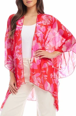 Karen Kane Floral Print Open Front Jacket at Nordstrom,