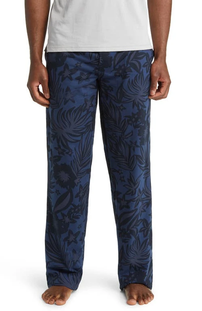 Majestic International La Palmera Floral Lounge Pants Indigo Leaf at Nordstrom,