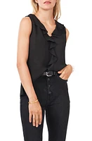 Vince Camuto Ruffle Neck Sleeveless Georgette Blouse at Nordstrom,