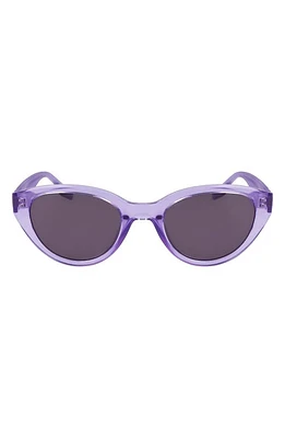 Converse Fluidity 52mm Cat Eye Sunglasses in Crystal Vaper Violet at Nordstrom