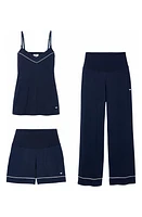 Petite Plume 3-Piece Cotton Maternity Set in Navy at Nordstrom, Size X-Small