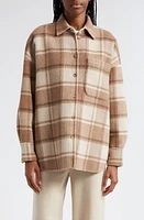 ATM Anthony Thomas Melillo Plaid Flannel Shirt Jacket Natural Be at Nordstrom,