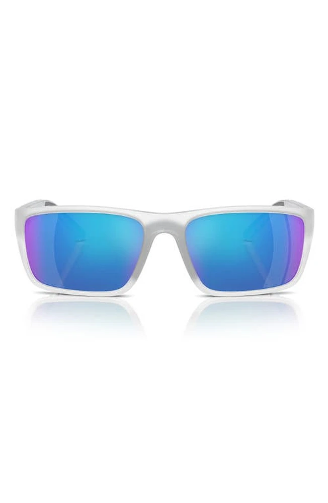 Scuderia Ferrari 59mm Mirrored Rectangular Sunglasses in Grey at Nordstrom