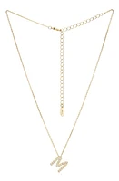 Ettika Crystal Initial Pendant Necklace in Gold- at Nordstrom