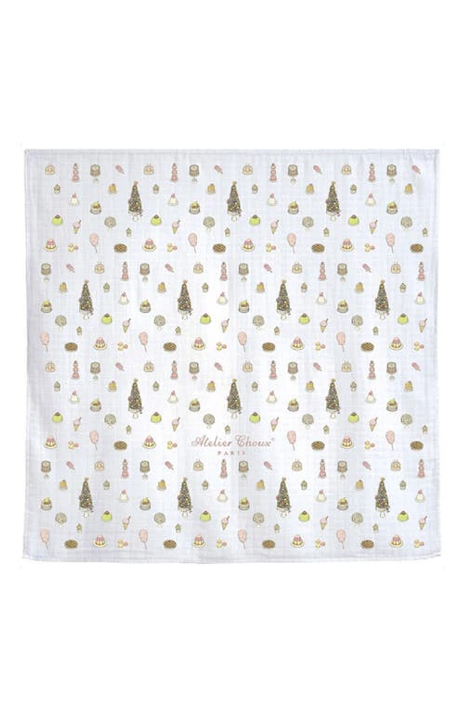 ATELIER CHOUX Sweetie Pie Cotton Swaddle in Multi at Nordstrom