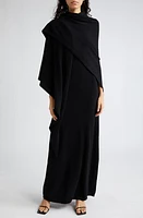 TOTEME Cashmere Tank Sweater Dress with Shawl in Black at Nordstrom, Size Medium