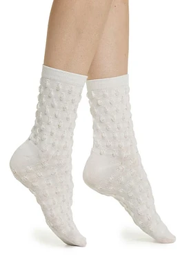 HIGH HEEL JUNGLE Dot Texture Crew Socks in at Nordstrom