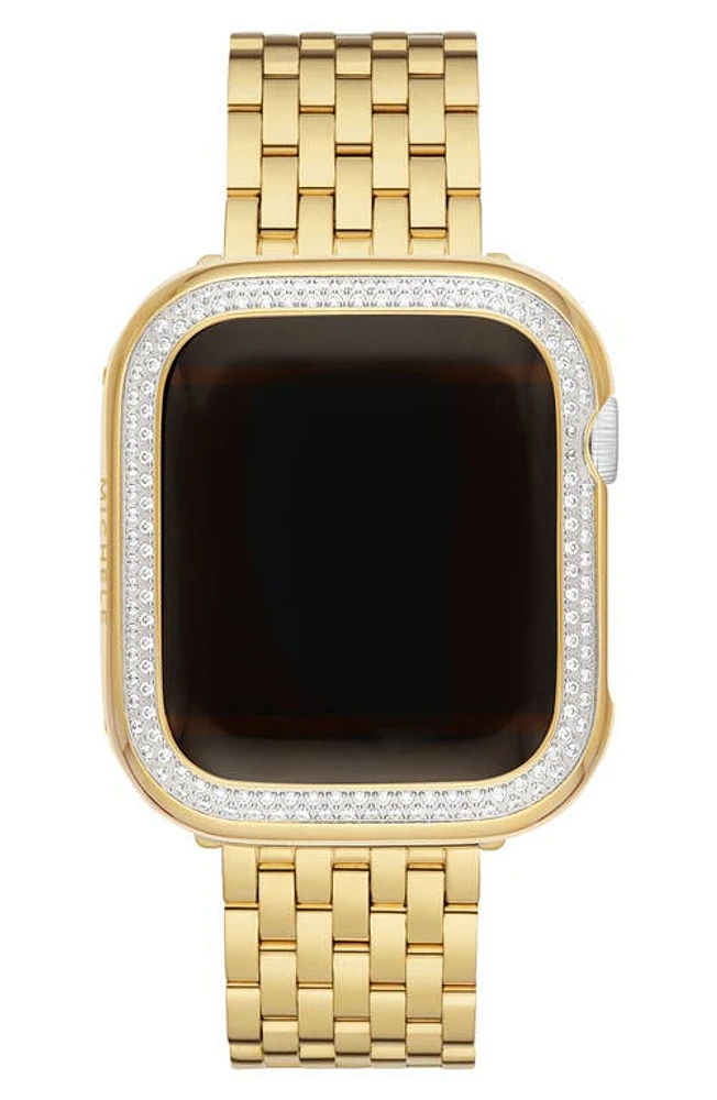 MICHELE 40mm Apple Watch Diamond Case Attachment in Two-Tone Gold at Nordstrom