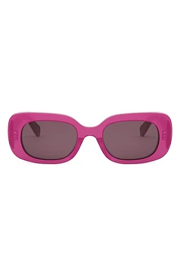 CELINE Bold 3 Dots 51mm Rectangular Sunglasses in Shiny Pink at Nordstrom