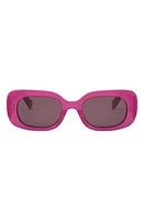 CELINE Bold 3 Dots 51mm Rectangular Sunglasses in Shiny Pink at Nordstrom