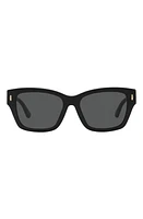 Tory Burch 53mm Rectangular Sunglasses in Black at Nordstrom