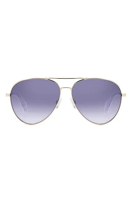 rag & bone 59mm Aviator Sunglasses in Gold/Grey Ms Silver at Nordstrom