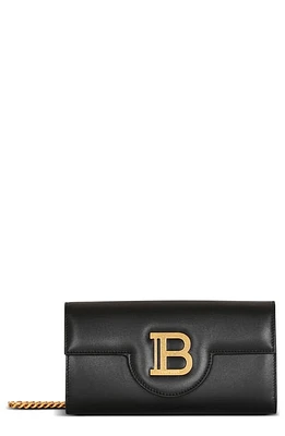 Balmain B-Buzz Calfskin Leather Wallet on a Chain in Black at Nordstrom