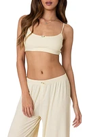 EDIKTED Lilou Rib Bralette Top Yellow at Nordstrom,