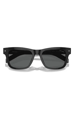 Prada 55mm Rectangular Sunglasses in Black at Nordstrom