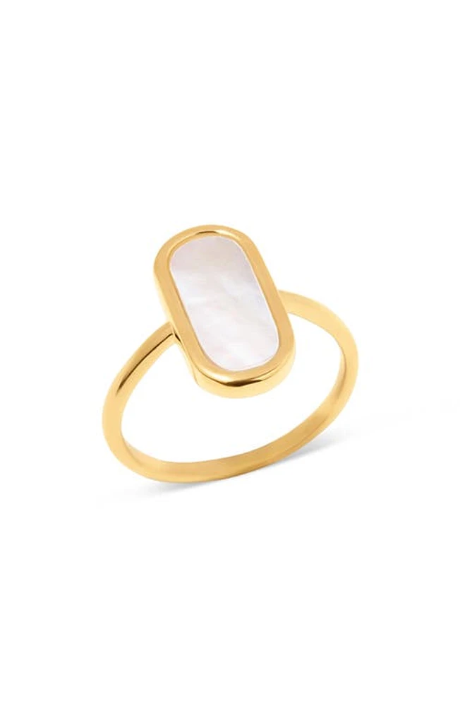 Brook and York Fauna Mother of Pearl Ring in Gold at Nordstrom