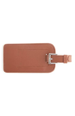 ROYCE New York Leather Luggage Tag in Tan at Nordstrom