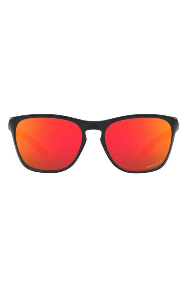 Oakley Manorburn 56mm Square Sunglasses in Rubber Black at Nordstrom