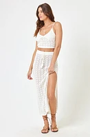 LSPACE Sweet Talk Open Stitch Cover-Up Midi Skirt at Nordstrom,