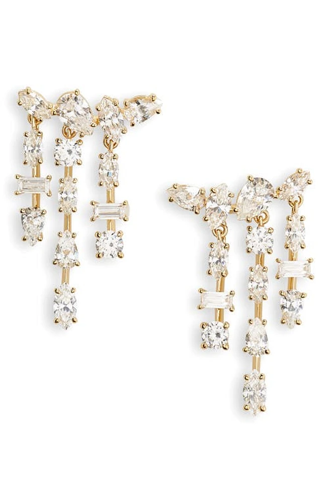 Nadri Rockstars Cubic Zirconia Ear Crawlers in Gold at Nordstrom