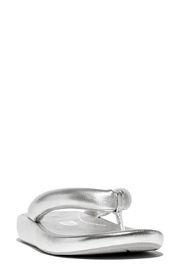 FitFlop iQushion D-Luxe Flip Flop Silver at Nordstrom,