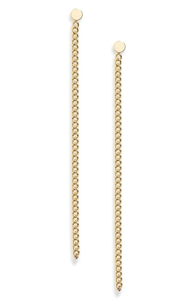 Nordstrom Demifine Chain Linear Drop Earrings in 14K Gold Plated at Nordstrom