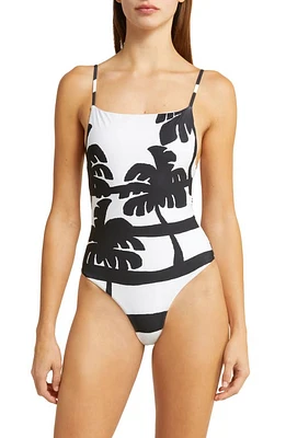 FARM Rio Coconut One-Piece Swimsuit in Off White at Nordstrom, Size Small