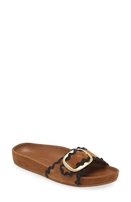 Loeffler Randall Iris Slide Sandal Black/Cacao at Nordstrom