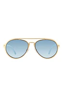 Velvet Eyewear Jesse 55mm Aviator Sunglasses in Gold/ at Nordstrom