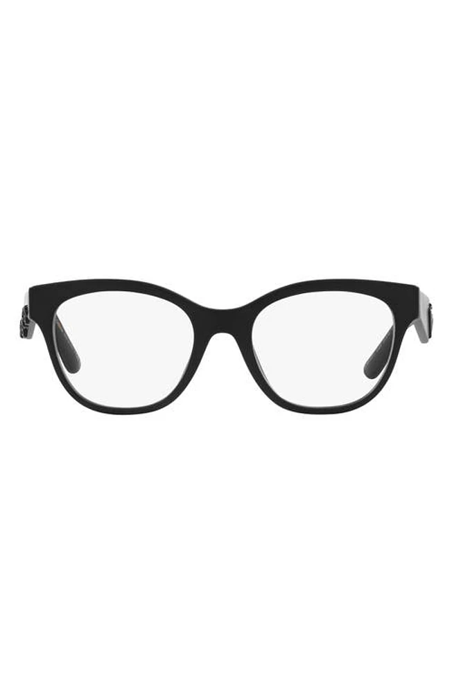 Dolce & Gabbana 53mm Phantos Optical Glasses in Matte Black at Nordstrom