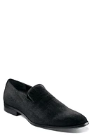 Stacy Adams Savian Velour Loafer Black at Nordstrom,