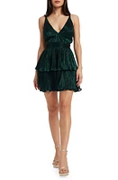 Dress the Population Tasha Metallic Plissé Minidress at Nordstrom,