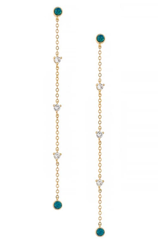 Ettika Green Opal Linear Drop Earrings at Nordstrom