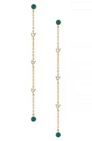 Ettika Green Opal Linear Drop Earrings at Nordstrom