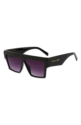 Fifth & Ninth Avalon 70mm Square Sunglasses in Black/Black at Nordstrom