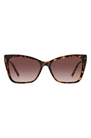 Carolina Herrera 57mm Cat Eye Sunglasses in Havana Gold/Brown Gradient at Nordstrom