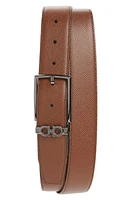 FERRAGAMO Reversible Leather Belt Radica Tan /Nero at Nordstrom, Eu