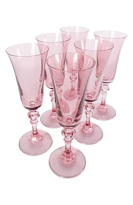 Estelle Colored Glass Set of Regal Flutes in Rose at Nordstrom