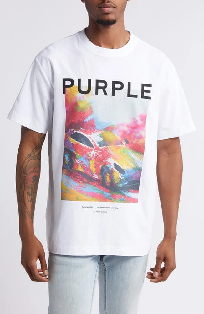 PURPLE BRAND Logo Graphic T-Shirt White at Nordstrom,