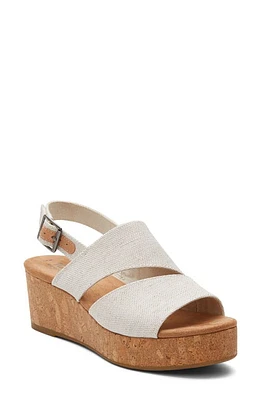 TOMS Claudine Platform Wedge Sandal Natural at Nordstrom,